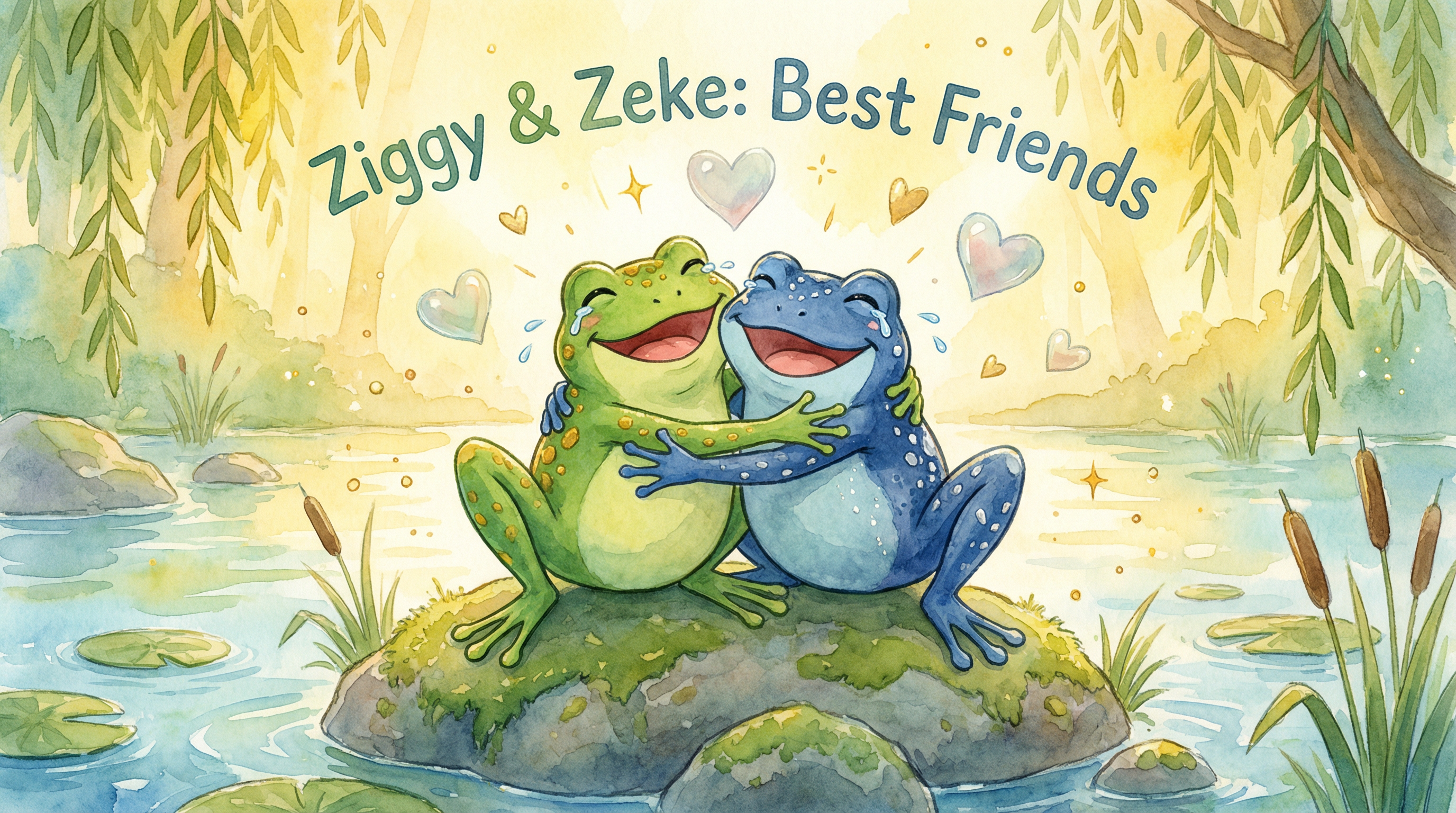 Ziggy and Zeke hugging